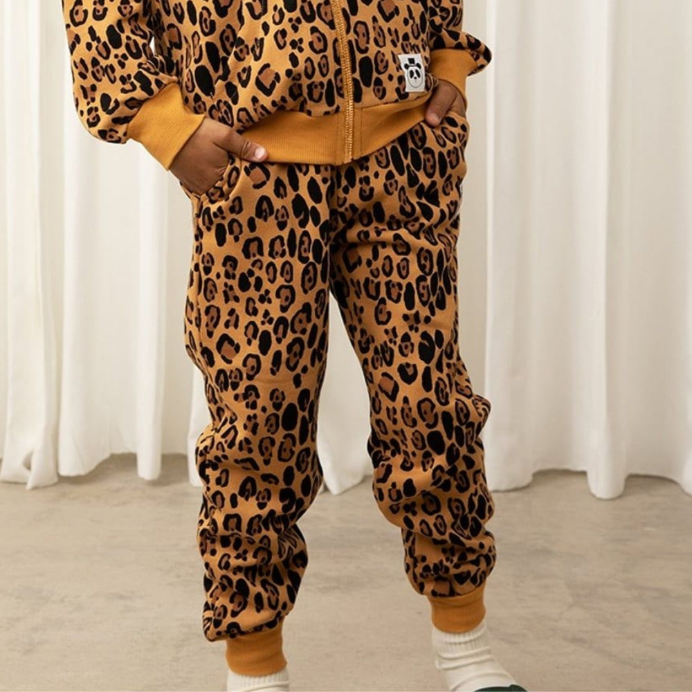 Mini Rodini Spodnie dziecięce Basic Leopard Beige