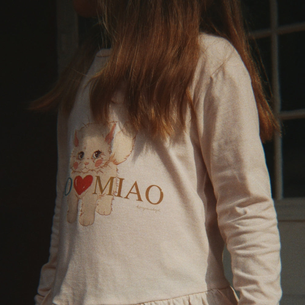 Konges Slojd Koszulka dla dziewczynki Kitty Frill Ciao Miao