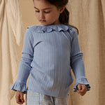 Lil’ Atelier Bluzka dziecięca dla dziewczynki Zen Blue NMFTANSY