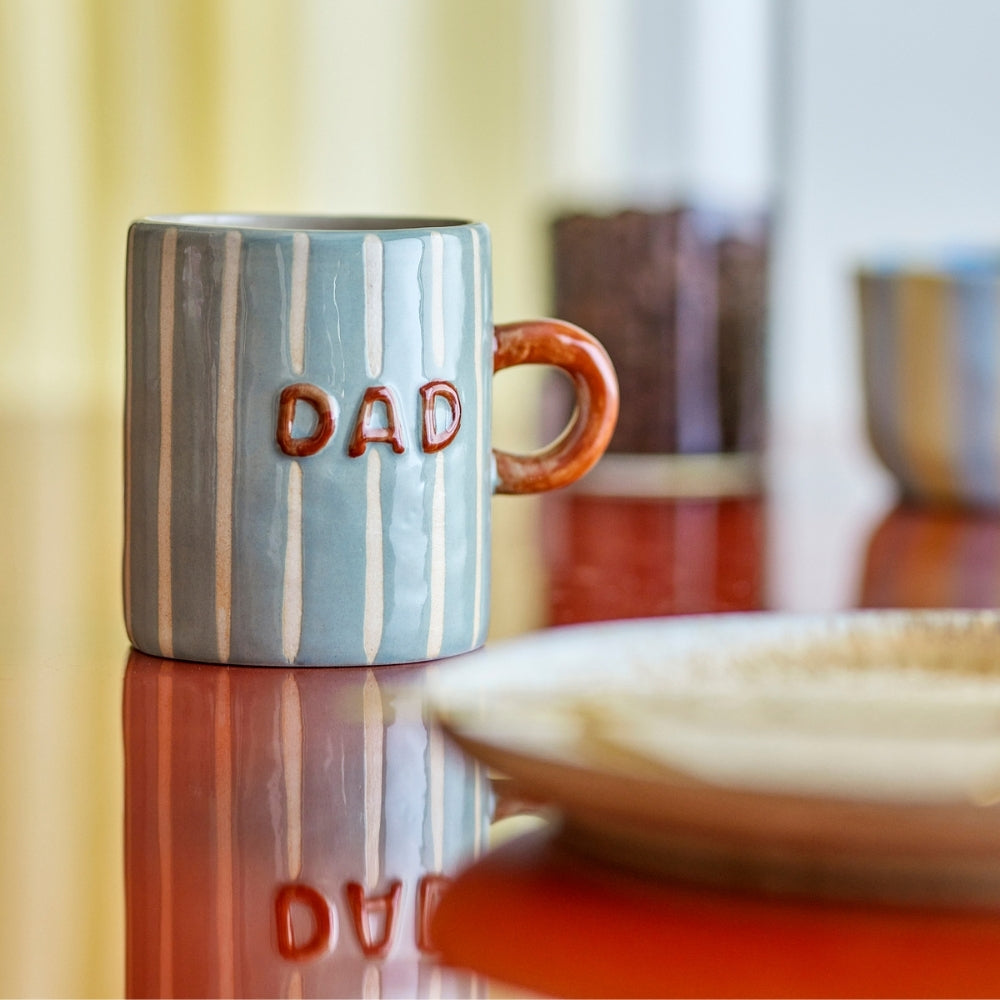 Bloomingville Kubek z kamionki dla taty Cherish Blue