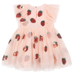 Konges Slojd Sukienka dla dziewczynki Yvonne Frill Strawberry Rose