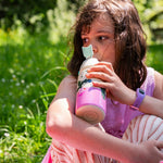 The Cotton Cloud Bidon dziecięcy ze stali nierdzewnej Veggie Pals 420ml