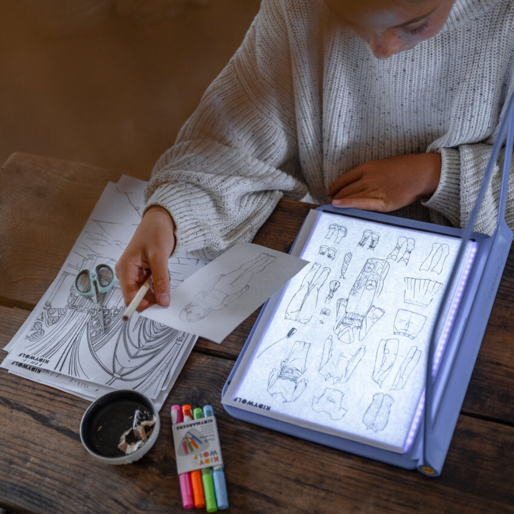 Kidywolf Tablet rysunkowy dla dzieci podświetlany dwustronny K-draw-pro Manga