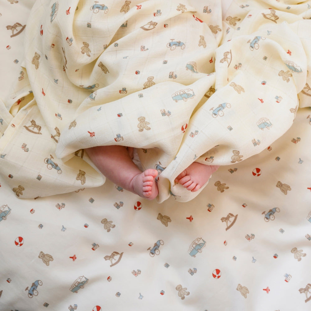 Cam Cam Copenhagen Poszewki na pościel dziecięcą 70x100 Vintage Toys