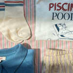 Konges Slojd Krótkie spodenki dziecięce Azur Soleil/Bleu/Basil Stripe 3-pak
