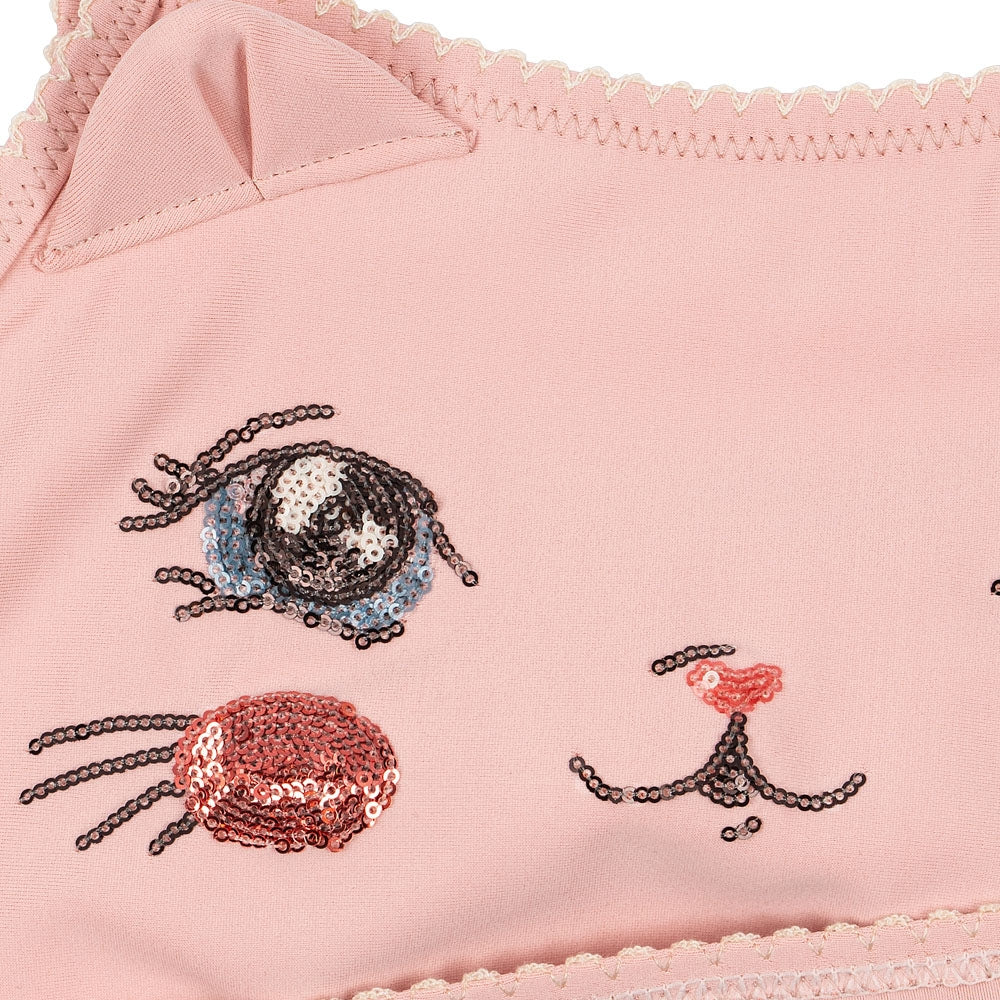 Konges Slojd Strój kąpielowy dla dziewczynki dwuczęściowy Kitty Powder Pink