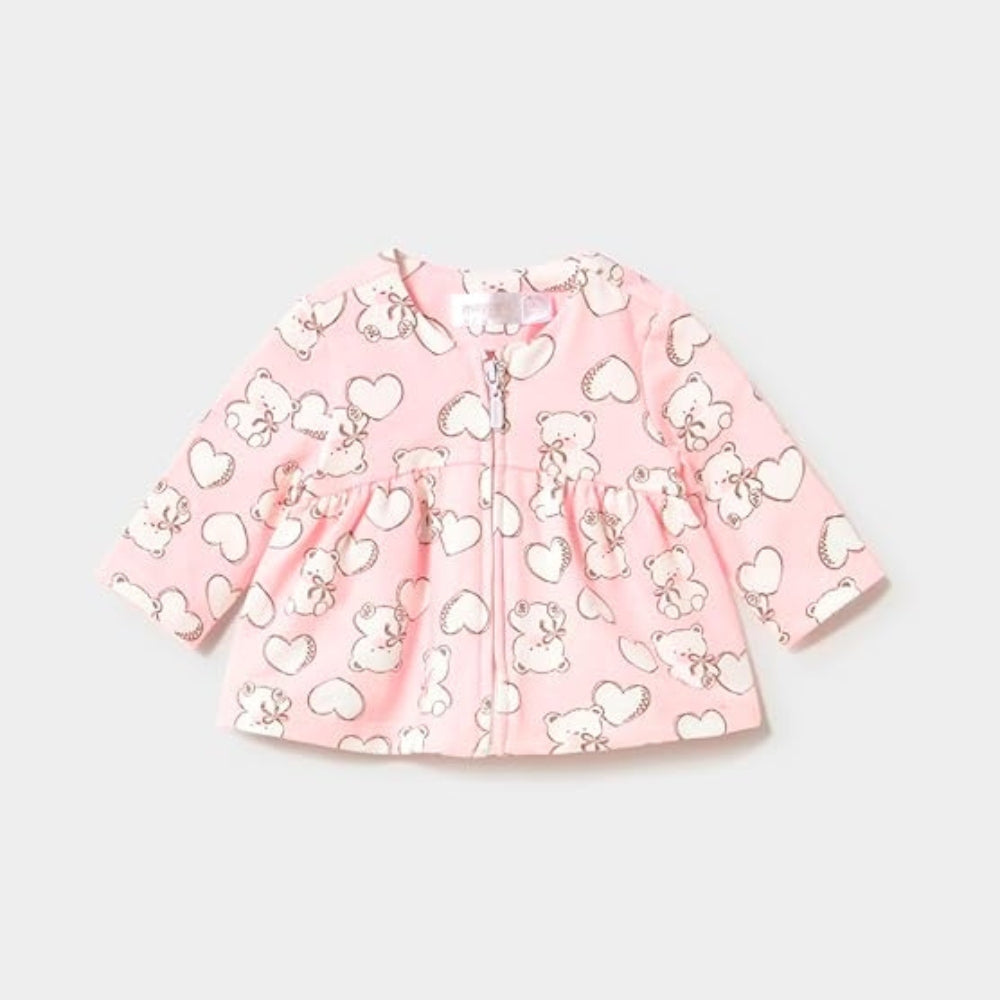 Mayoral Komplet niemowlęcy dla dziewczynki 3-częściowy Dres z koszulką Baby Pink
