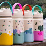 The Cotton Cloud Bidon dziecięcy ze stali nierdzewnej Veggie Pals 420ml