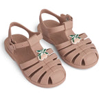 Liewood Sandały dziecięce z przypinkami Bre Peach / Dark rose