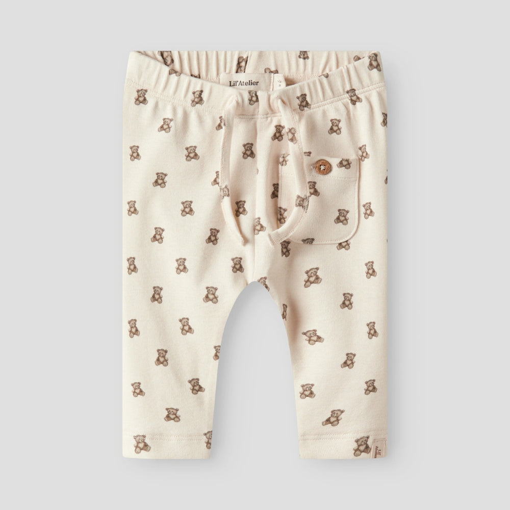 Lil’ Atelier Spodnie niemowlęce Turtledove Teddybear NBNGAYO