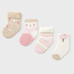 Mayoral Skarpetki dla noworodka Rose Quartz Zestaw 4 par