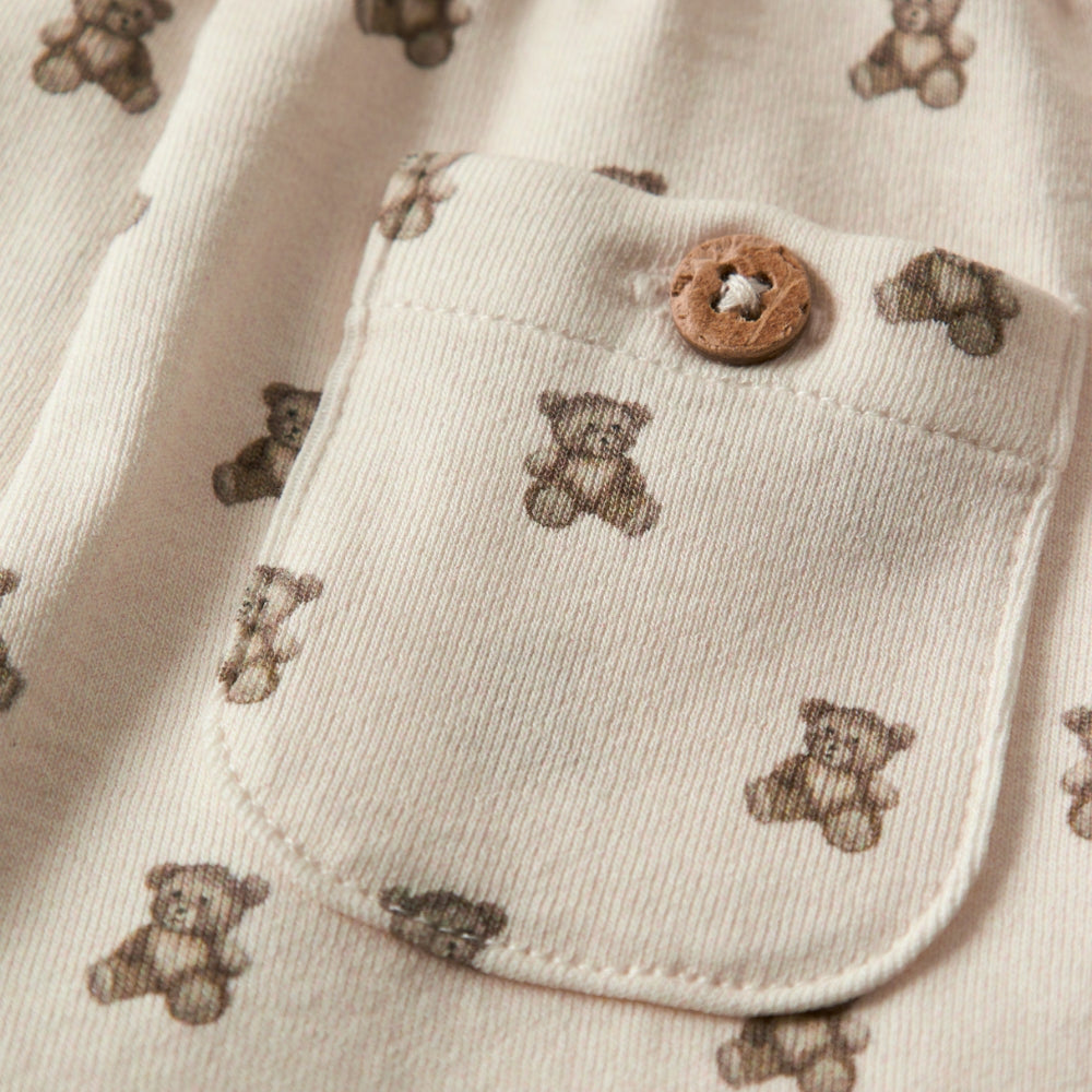 Lil’ Atelier Spodnie niemowlęce Turtledove Teddybear NBNGAYO