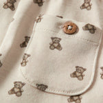 Lil’ Atelier Spodnie niemowlęce Turtledove Teddybear NBNGAYO