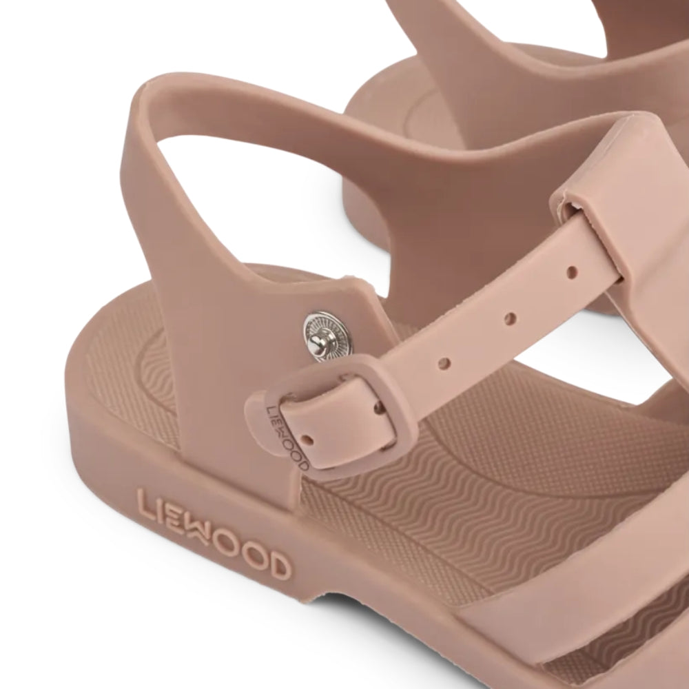 Liewood Sandały dziecięce z przypinkami Bre Peach / Dark rose