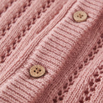 Lil’ Atelier Sweterek dziergany dla dziewczynki Misty Rose NMFFABIOLA