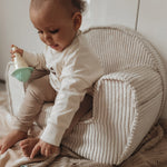 Muzpony Sztruksowy fotel dla dziecka Off white