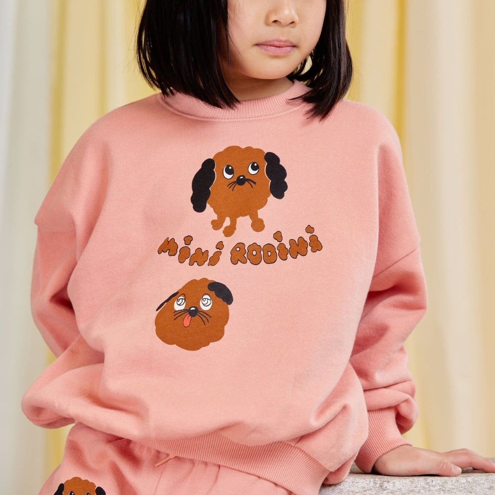 Mini Rodini Bluza dziecięca Doggies Pink