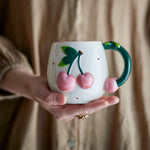 Bloomingville Kubek z kamionki Berrie Rose