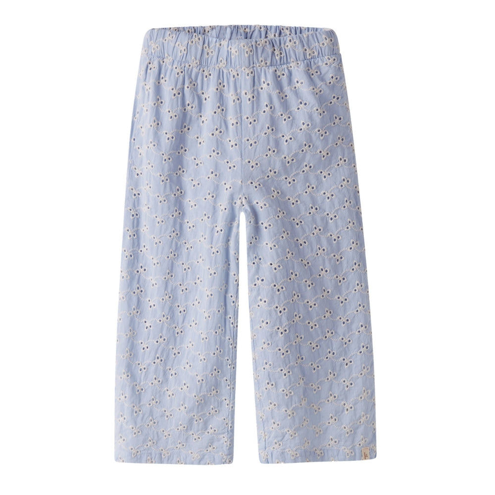 Lil’ Atelier Spodnie dziecięce dla dziewczynki szerokie Zen Blue NMFTESSIE