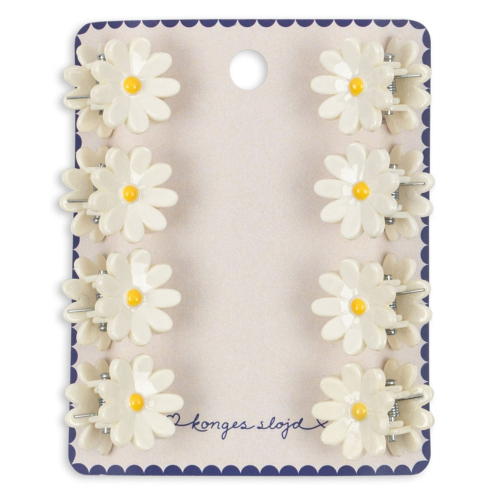 Konges Slojd Spinki do włosów dla dziewczynki Daisy Antique White