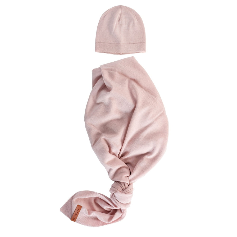 Yarnami by Poofi Zestaw merino Cozy dla niemowlaka delikatny róż