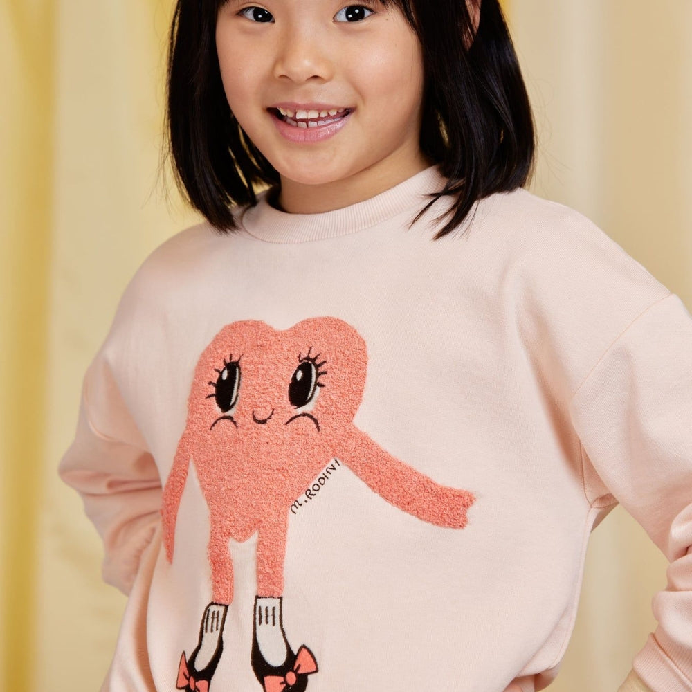 Mini Rodini bluza dziecięca Heart in shoes Pink