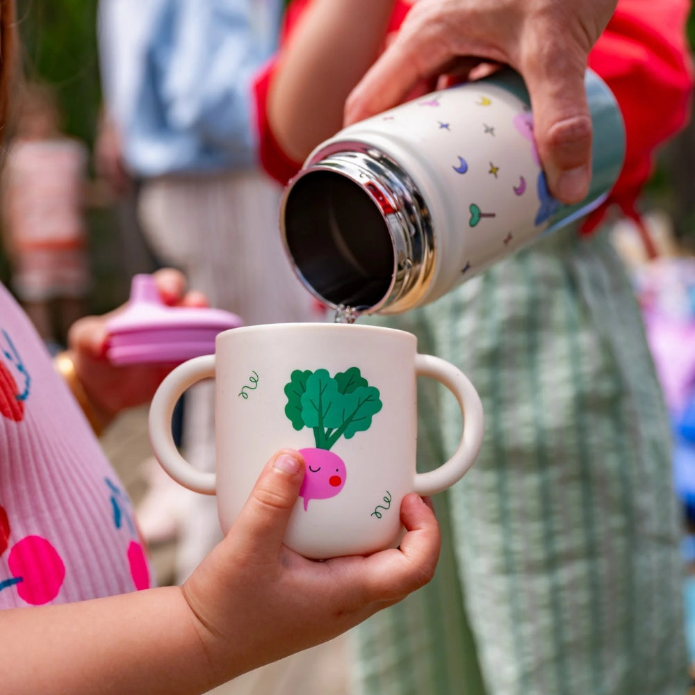 The Cotton Cloud Bidon dziecięcy ze stali nierdzewnej Dancing Hearts 420ml