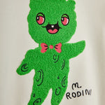 Mini Rodini Bluza dziecięca Alien Chenille Off-White