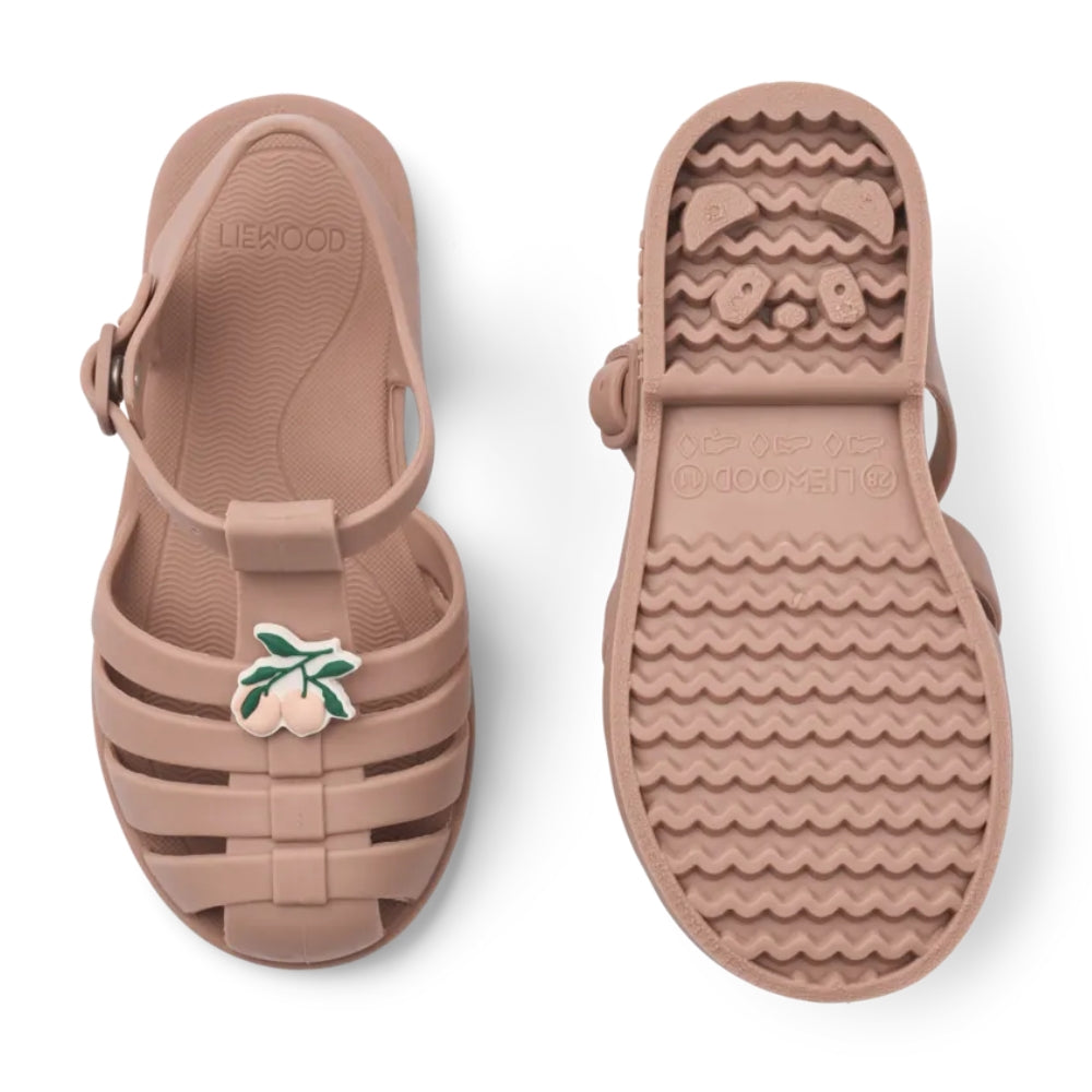 Liewood Sandały dziecięce z przypinkami Bre Peach / Dark rose