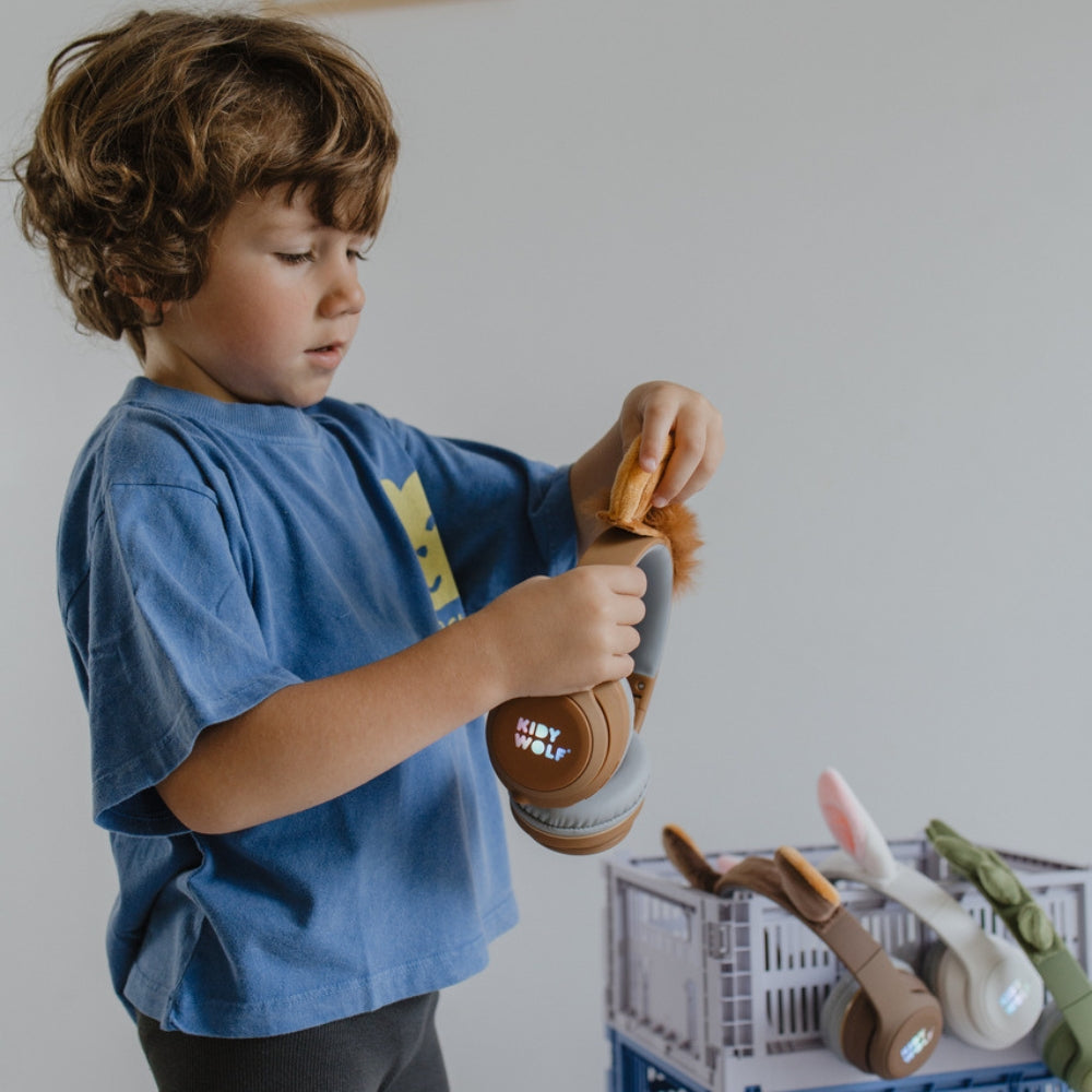 Kidywolf Słuchawki dla dzieci hybrydowe Kidyears Miś