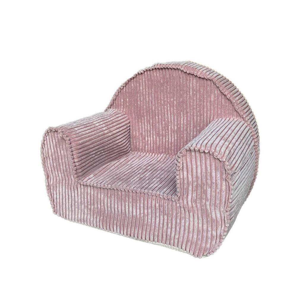 Muzpony Sztruksowy fotel dla dziecka Magenta Grey