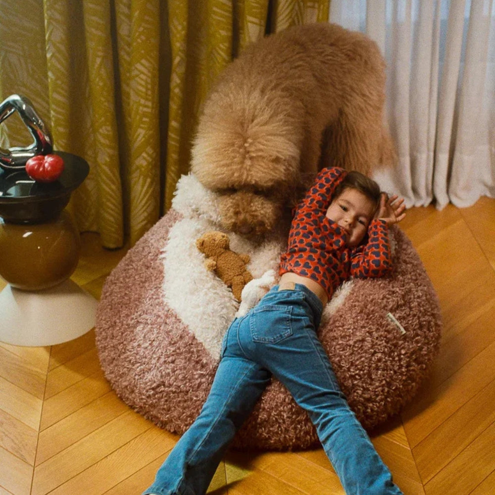 Wigiwama Pufa dziecięca miękka Yeti Beanbag Blush