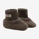 Huttelihut Buciki niemowlęce z wełny merino Brown Melange