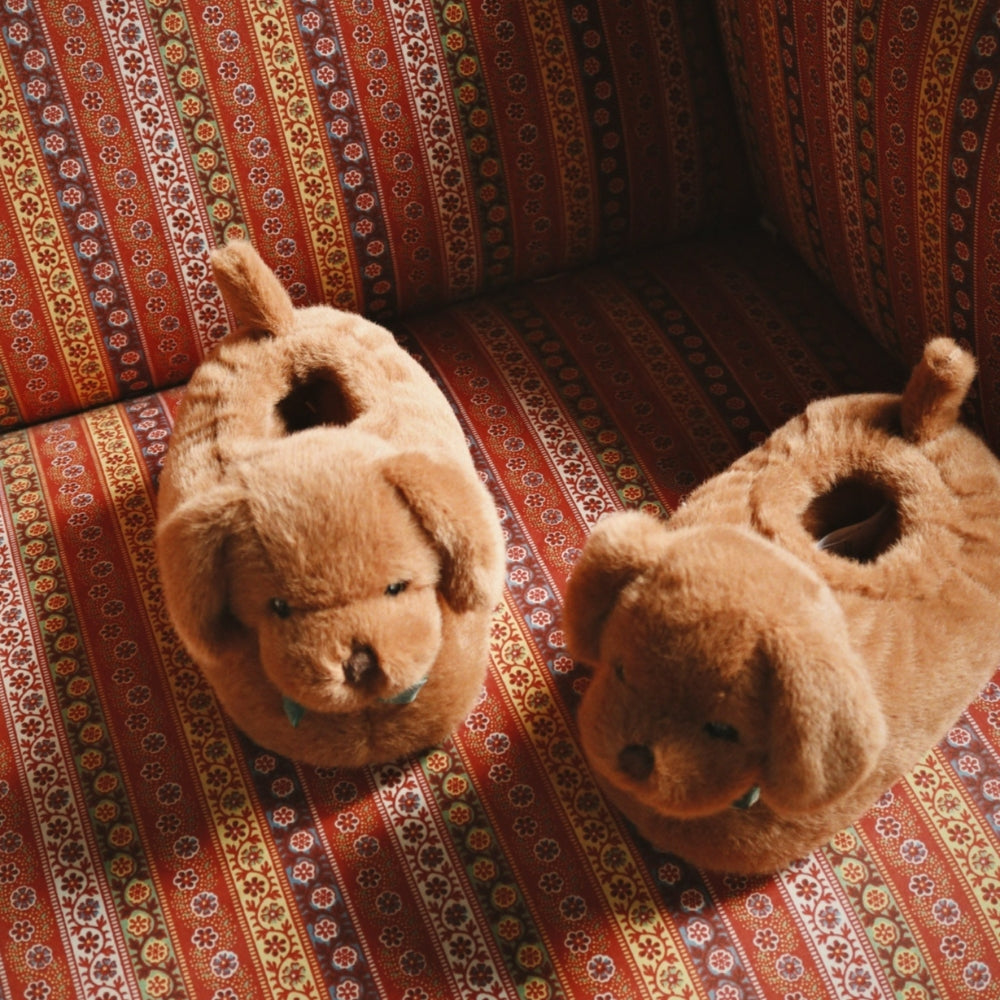 Konges Slojd Kapcie dziecięce Sausage Dog Chicory Coffee