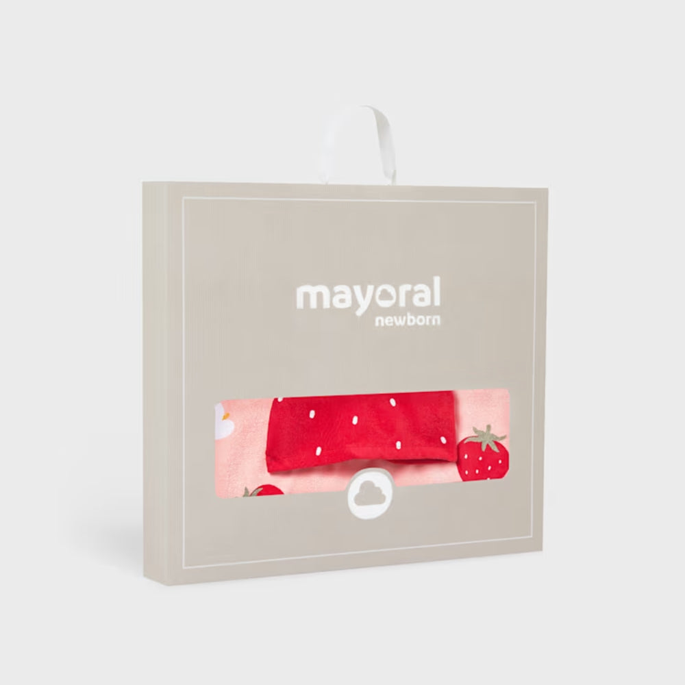 Mayoral Ręcznik kąpielowy z kapturem dla niemowlęcia Red