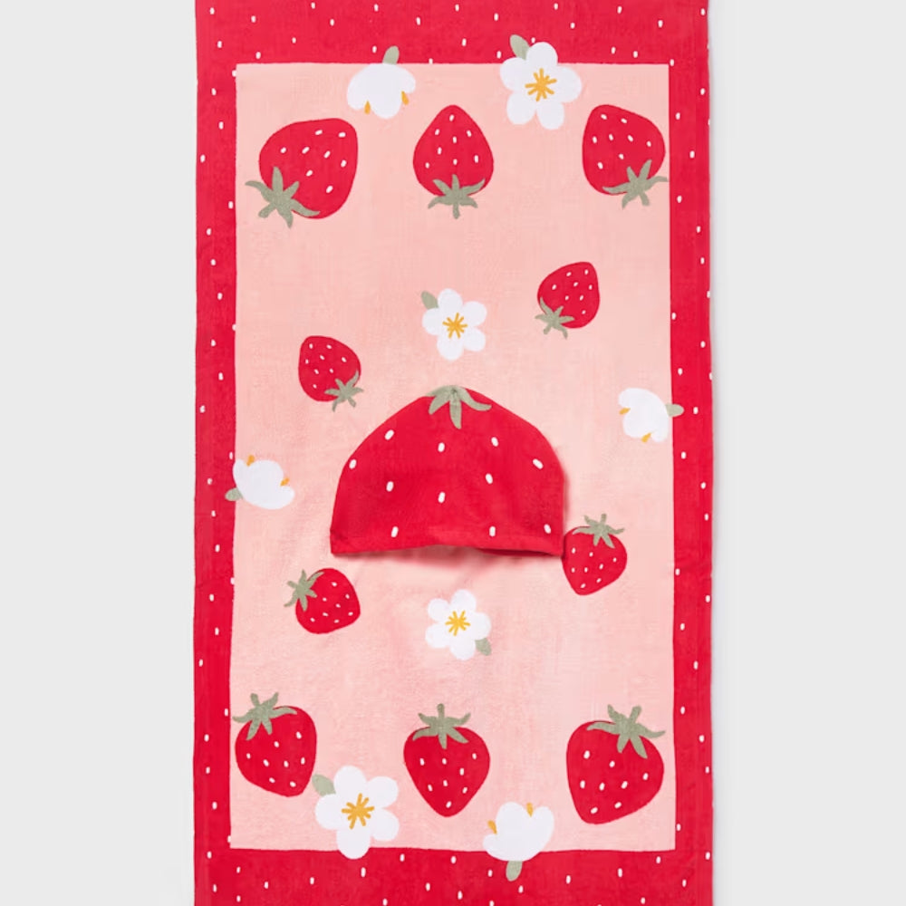 Mayoral Ręcznik kąpielowy z kapturem dla niemowlęcia Red