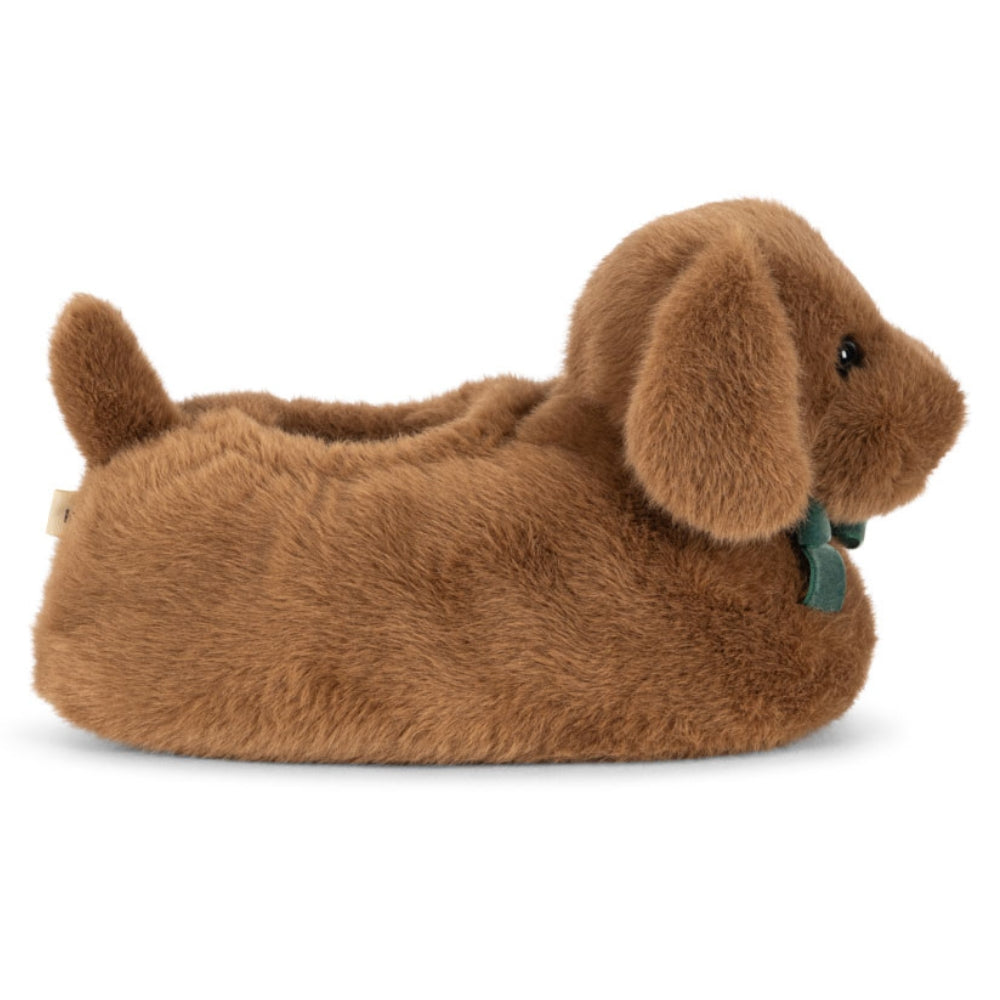 Konges Slojd Kapcie dziecięce Sausage Dog Chicory Coffee