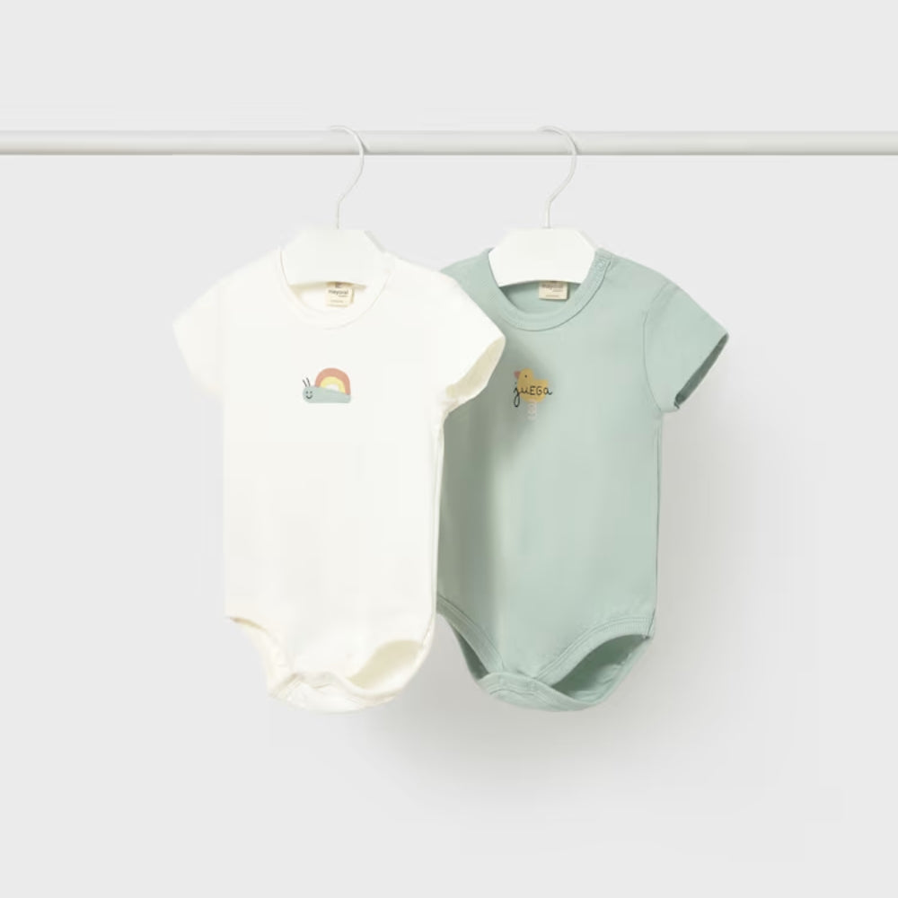 Mayoral Zestaw body niemowlęcych 2-pak Mint