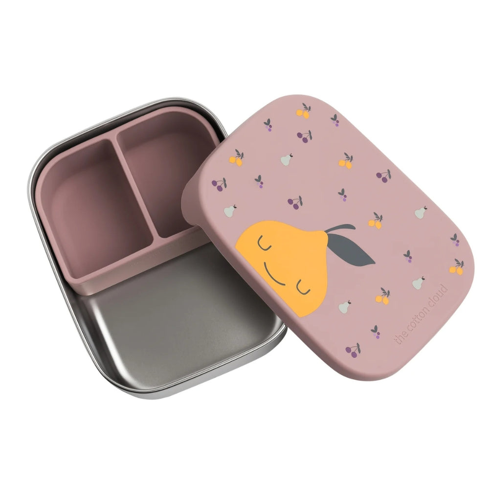 The Cotton Cloud Lunchbox dziecięcy ze stali nierdzewnej z wyjmowanymi przegrodami Fruity