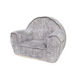 Muzpony Sztruksowy fotel dla dziecka Blueberry Grey - Personalizacja