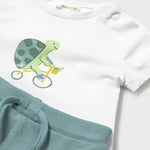 Mayoral Komplet dla chłopczyka 3-częściowy dresowy z koszulką Duck