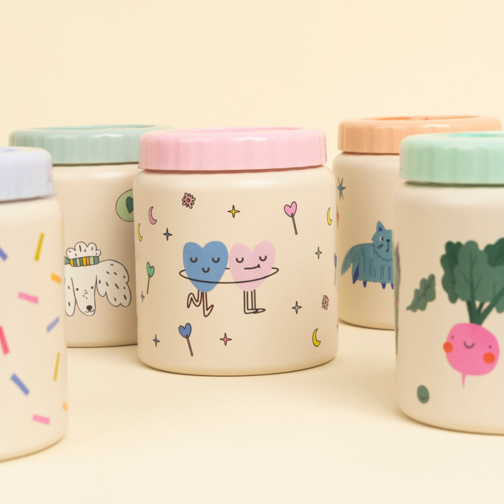 The Cotton Cloud Termos obiadowy dla dzieci Dancing Hearts 350ml