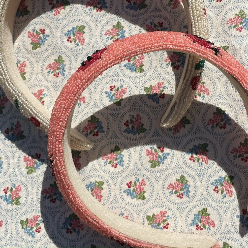 Konges Slojd Opaska do włosów z koralikami Ladybug