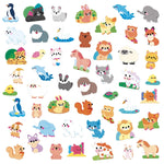 Janod Duże naklejki 50 szt Zwierzęta 18m+