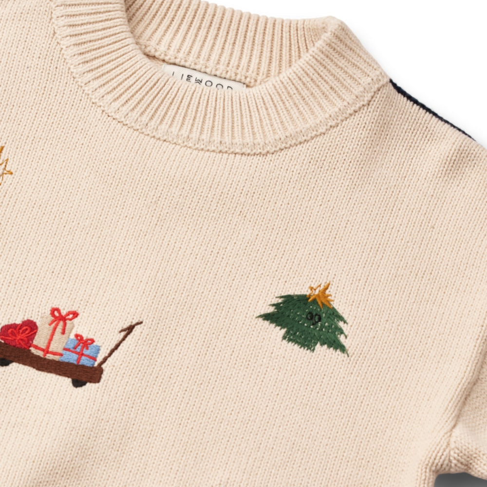Liewood Sweter dziecięcy Orlane Festive / Sandy / Embroidery