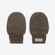 Huttelihut Rękawiczki niemowlęce jednopalczaste z wełny merino Wollfleece, Brown Melange