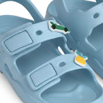 Liewood Sandały dziecięce z przypinkami Lilo Beach blue