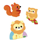 Janod Duże naklejki 50 szt Zwierzęta 18m+