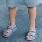 Liewood Sandały dziecięce z przypinkami Lilo Beach blue