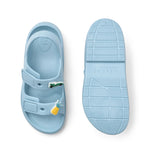 Liewood Sandały dziecięce z przypinkami Lilo Beach blue